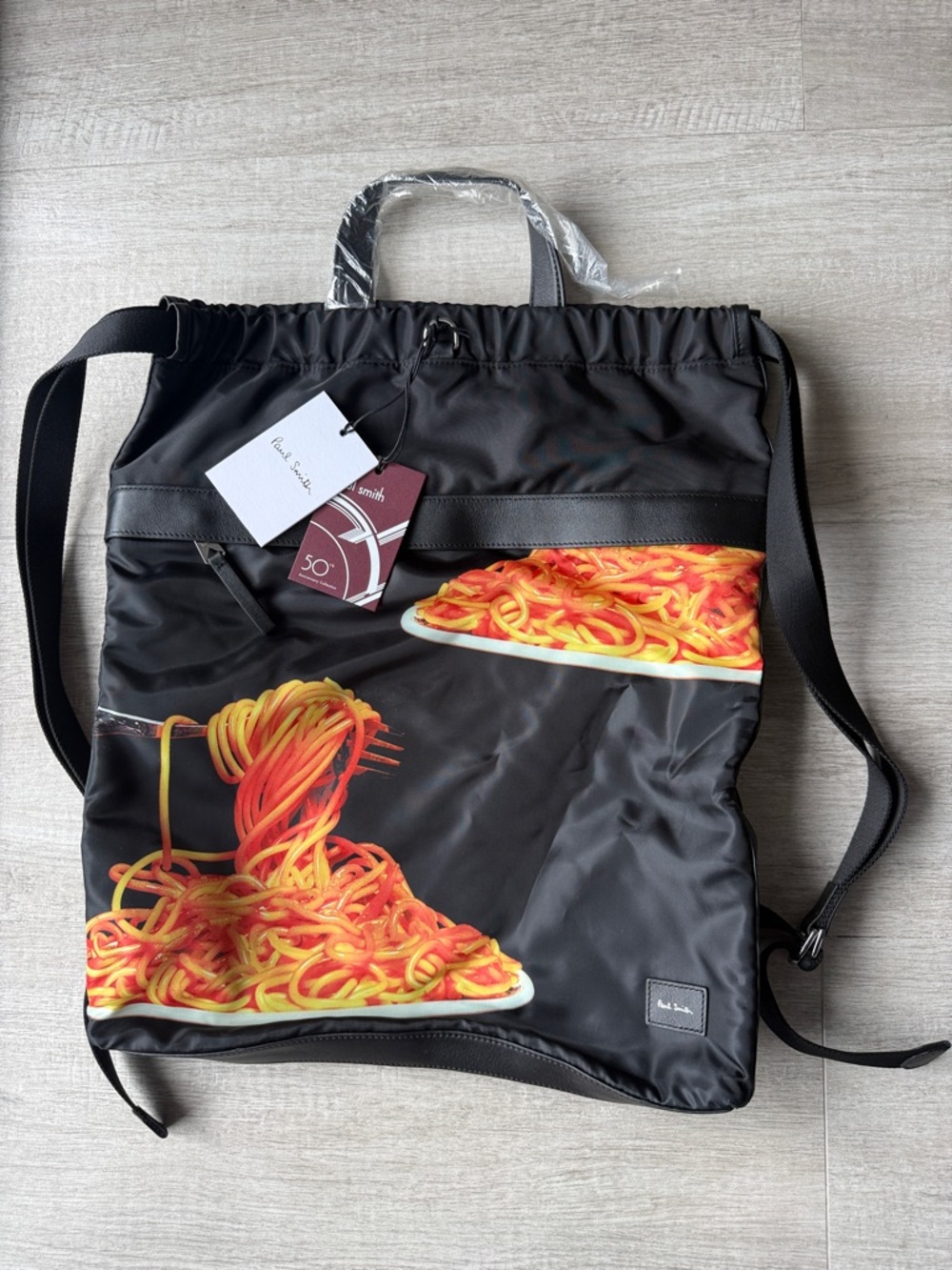 Paul Smith 50th Anniversary Pasta Print Backpack – Brand New